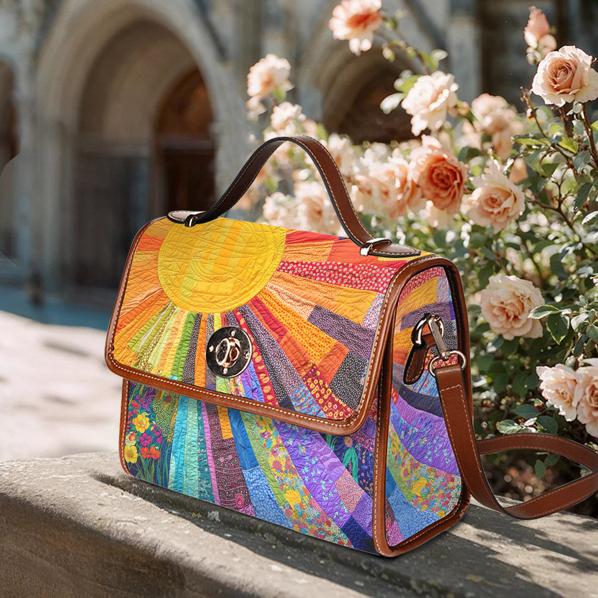 Hippie Satchel Handbag Cheerful Sunshine