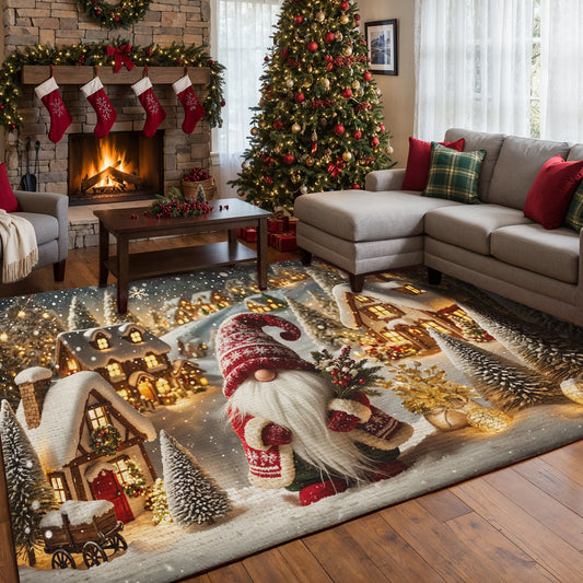 Christmas Area Rug Gnome of the Enchanted Christmas Village