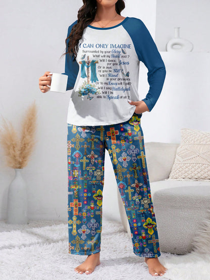 God Raglan Lounge Pajamas I Can Only Imagine