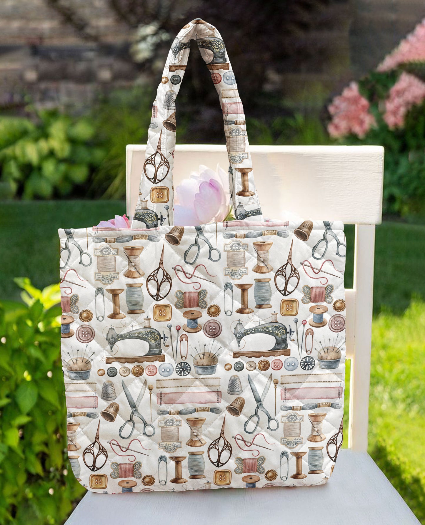 Sewing Lover Quilted Tote Bag Quilting Essentials
