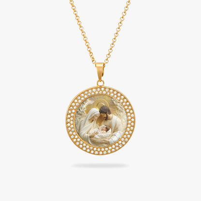 God Pendant Necklace Holy Family