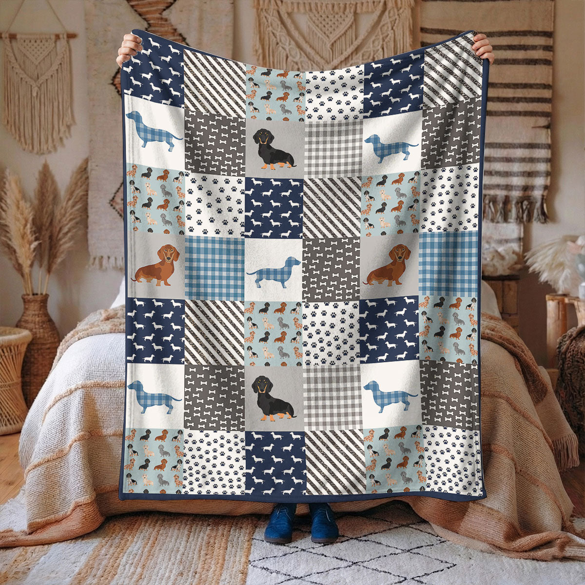 Dachshund Fleece Blanket Dachshund Delight