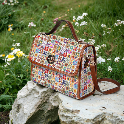 Sewing Lover Satchel Handbag Quilt Blocks