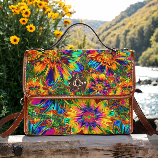 Hippie Satchel Handbag Rainbow Reverie