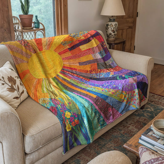 Boho Fleece Blanket Cheerful Sunshine