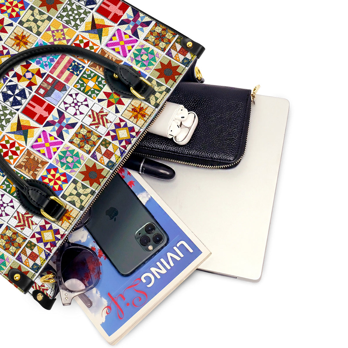 Sewing Lover Leather Handbag Quilt Blocks