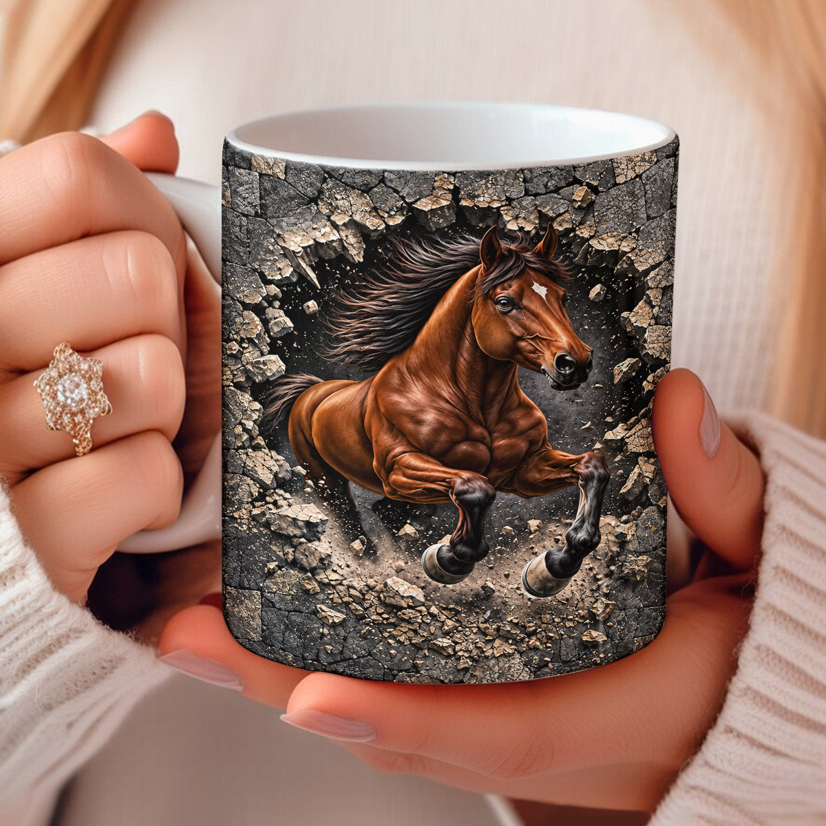 Horse Ceramic Mug Breakthrough Stallion