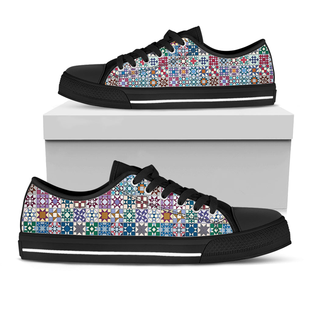 Sewing Lover Women's Low Top Shoes Traditional Quilt Blocks