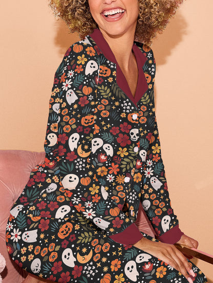 Halloween Classic Pajama Set Spooky Chic