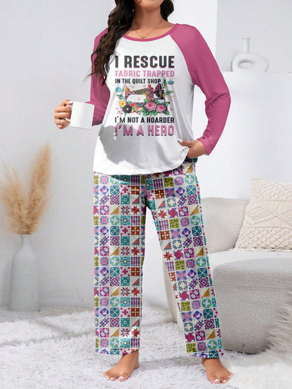 Sewing Lover Raglan Lounge Pajamas I Rescue Fabric