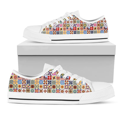 Sewing Lover Women's Low Top Shoes Quilt Blocks