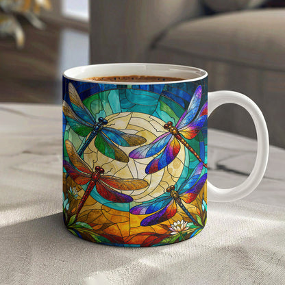 Dragonfly Moonlit Garden Ceramic Mug