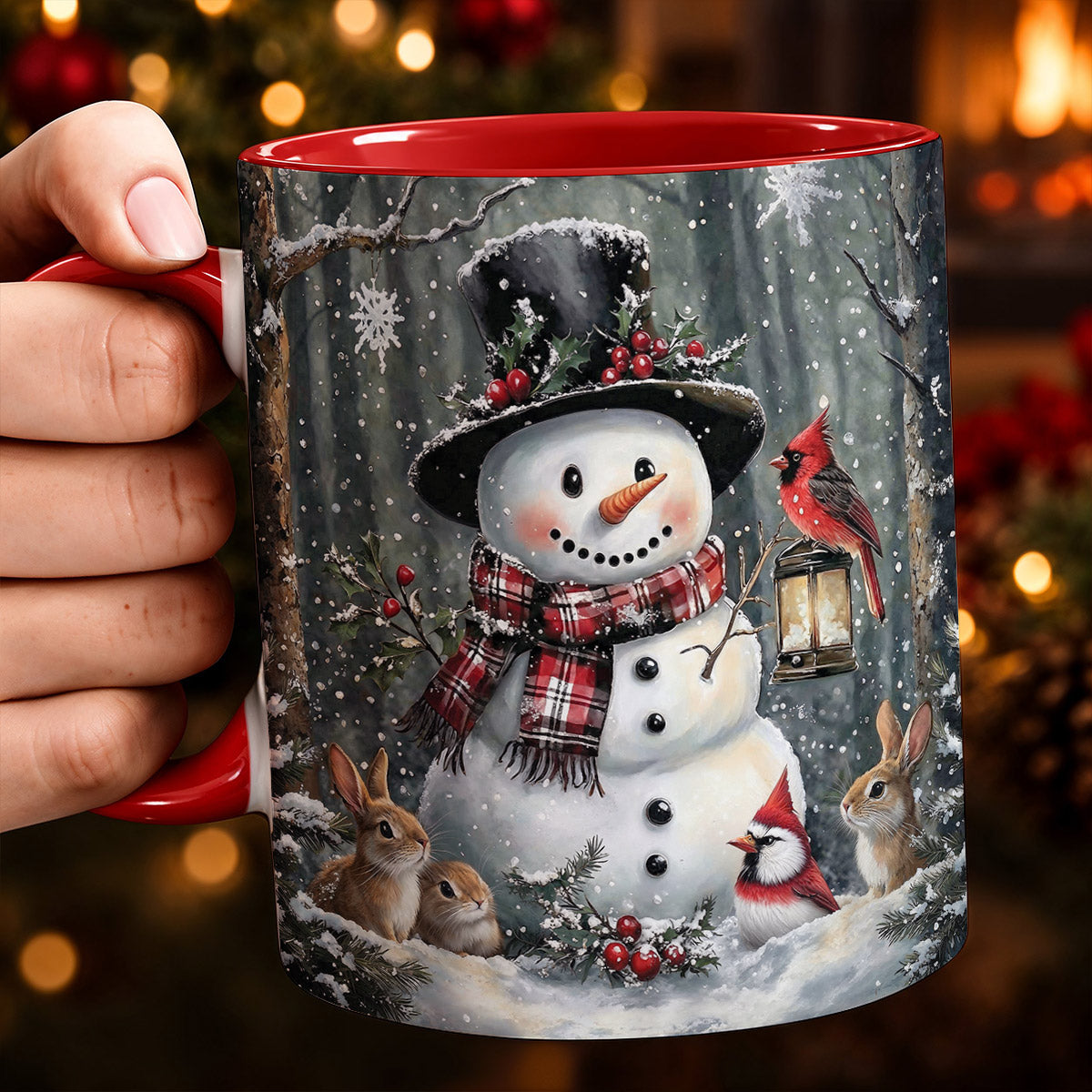 Winter Ceramic Accent Mug Winter's Forest Friends