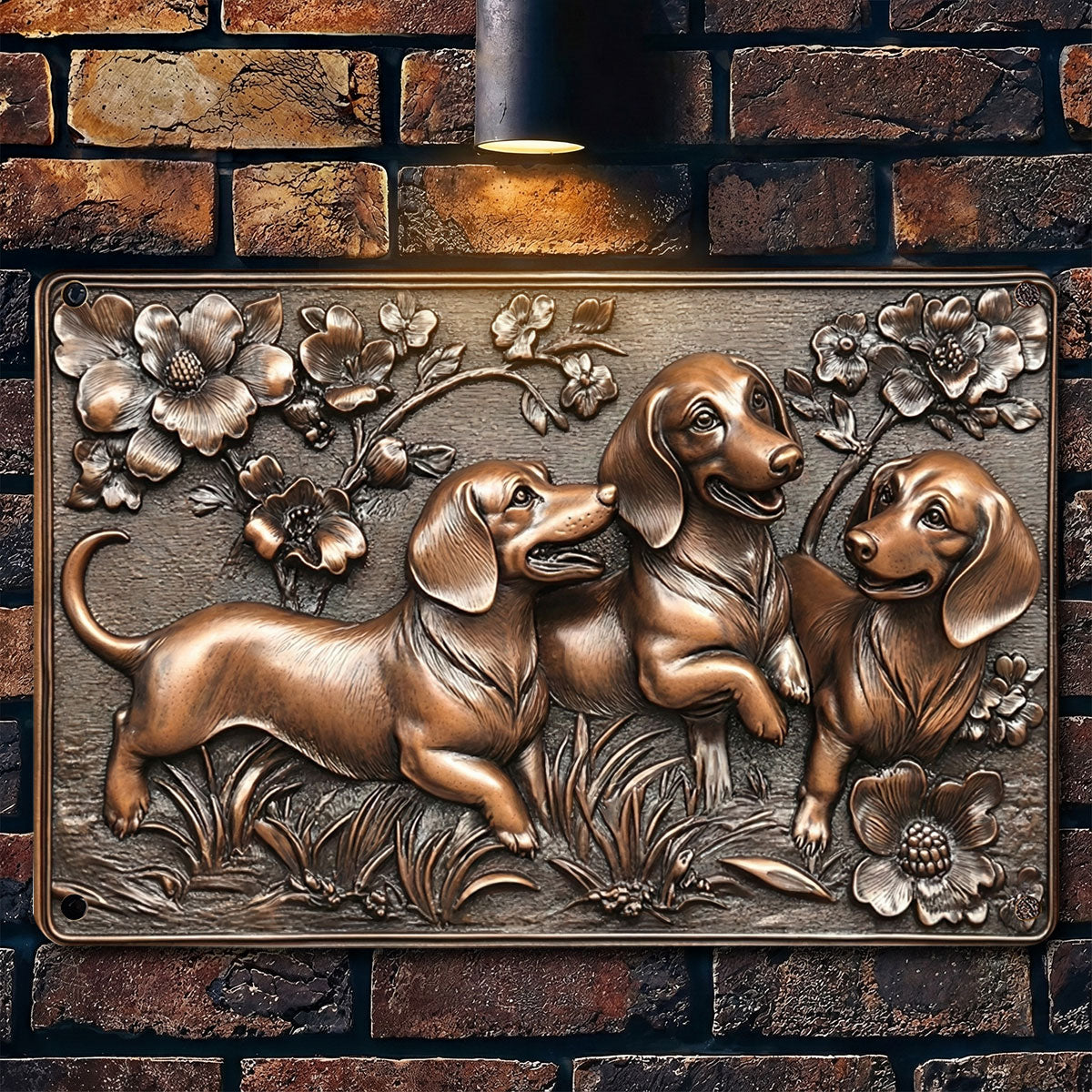 Dachshund 2D Metal Sign The Joyful Dachshunds