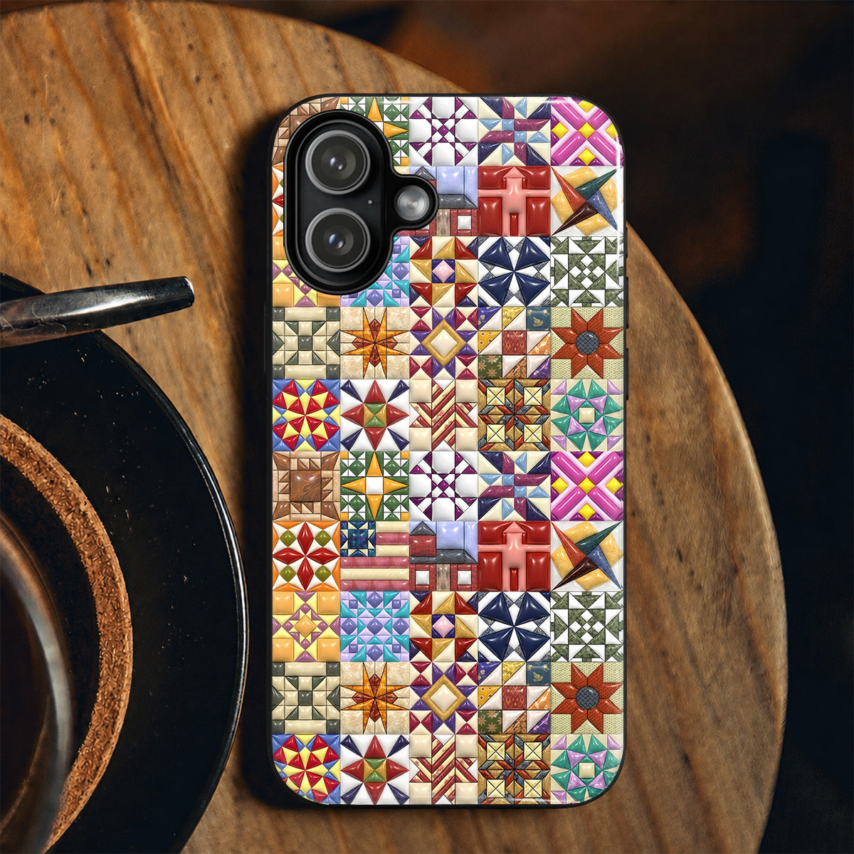 Sewing Lover Phone Case Quilt Blocks