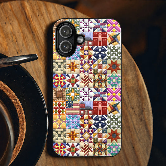 Sewing Lover Phone Case Quilt Blocks