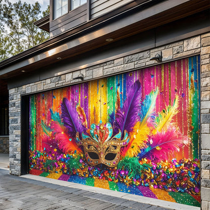 Mardi Gras Garage Door Banner Decoration - Mardi Gras Glow