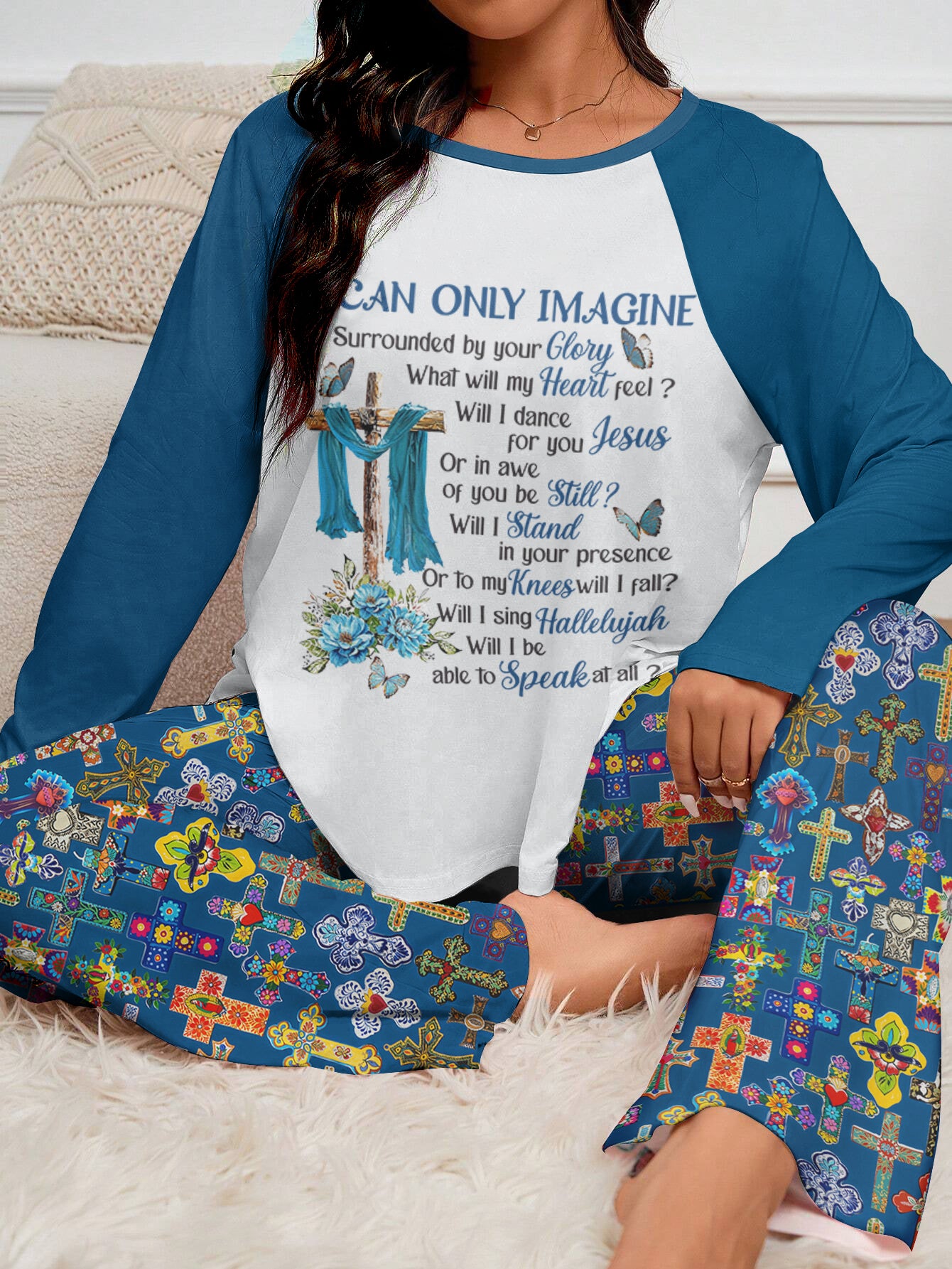 God Raglan Lounge Pajamas I Can Only Imagine