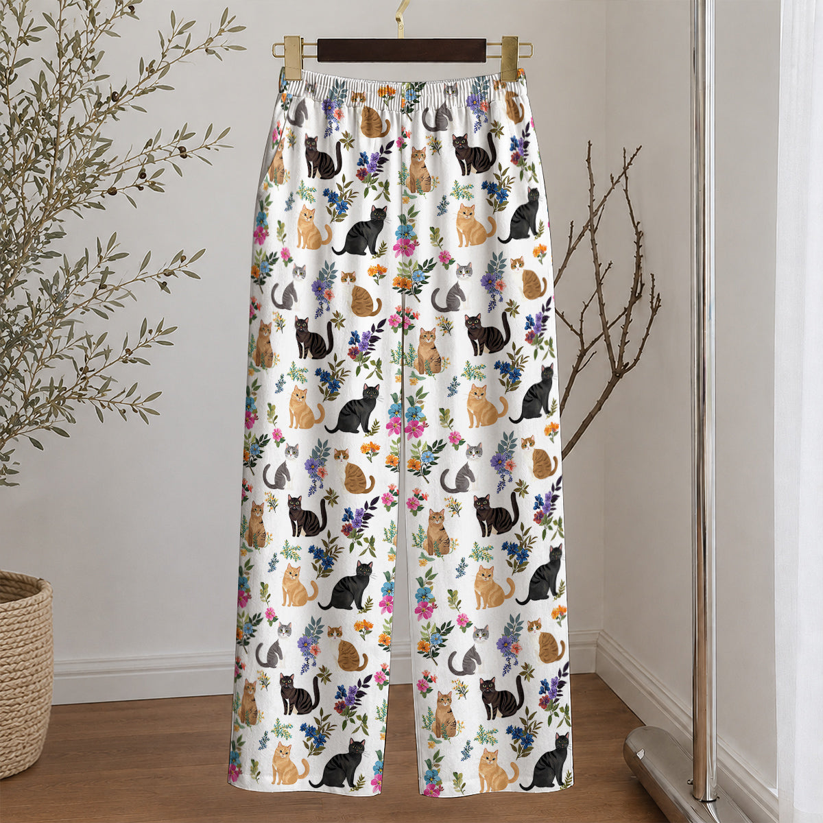 Cat Lounge Pants Garden Whiskers