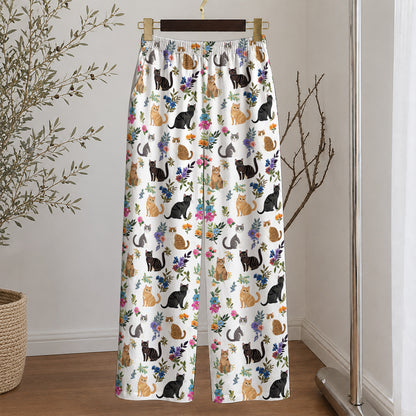 Cat Lounge Pants Garden Whiskers