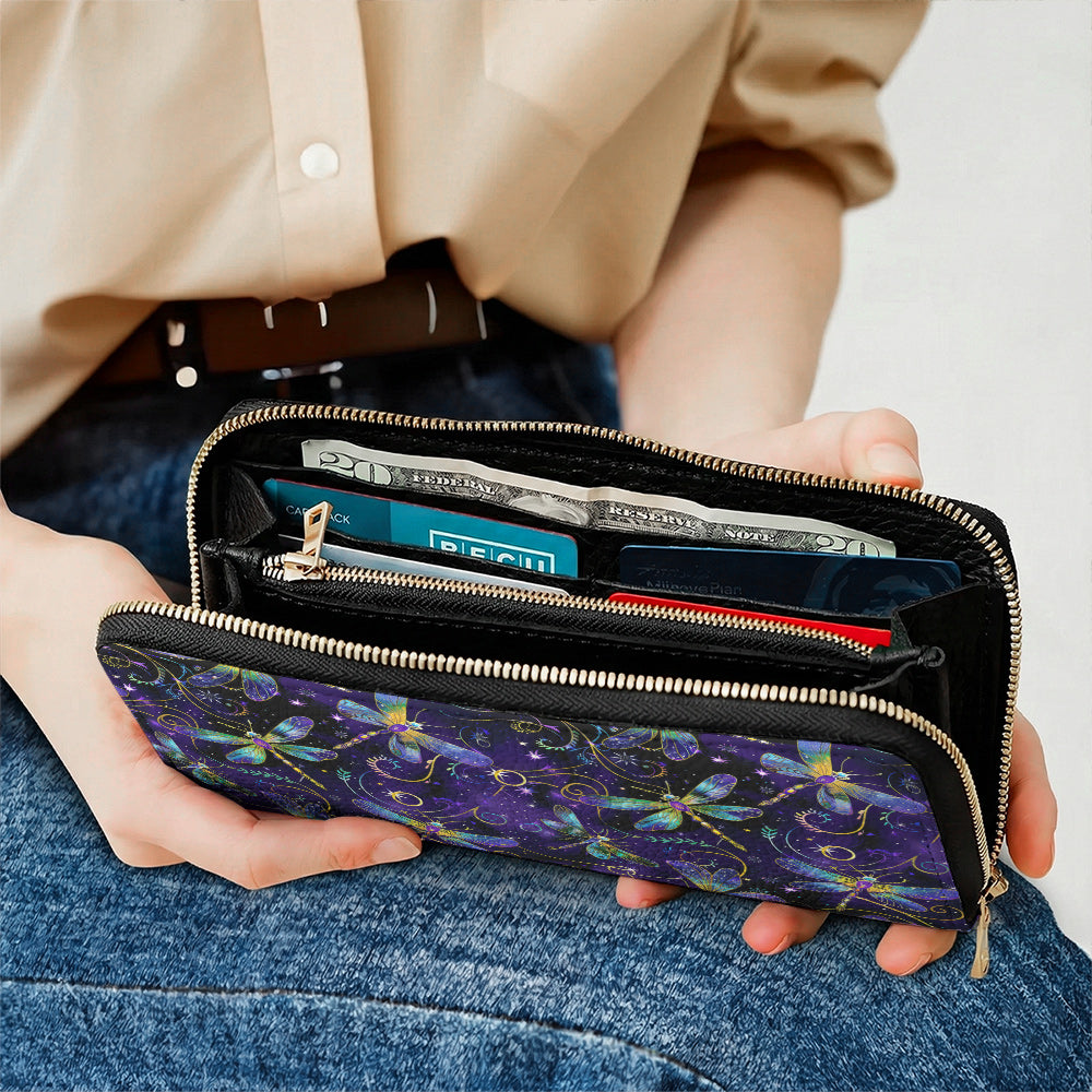 Dragonfly Leather Wallet Mystical Dragonflies