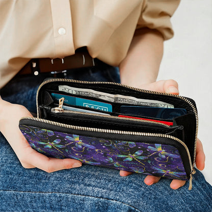 Dragonfly Leather Wallet Mystical Dragonflies