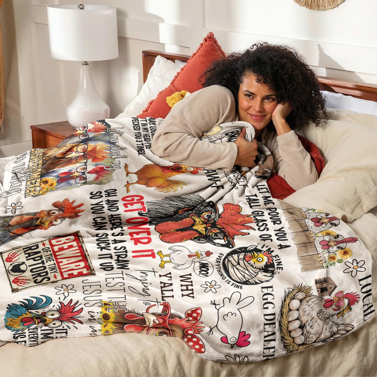 Chicken Fleece Blanket Funny Chicken Quotes