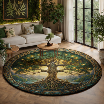 Tree Of Life Round Rug Roots of Eternity