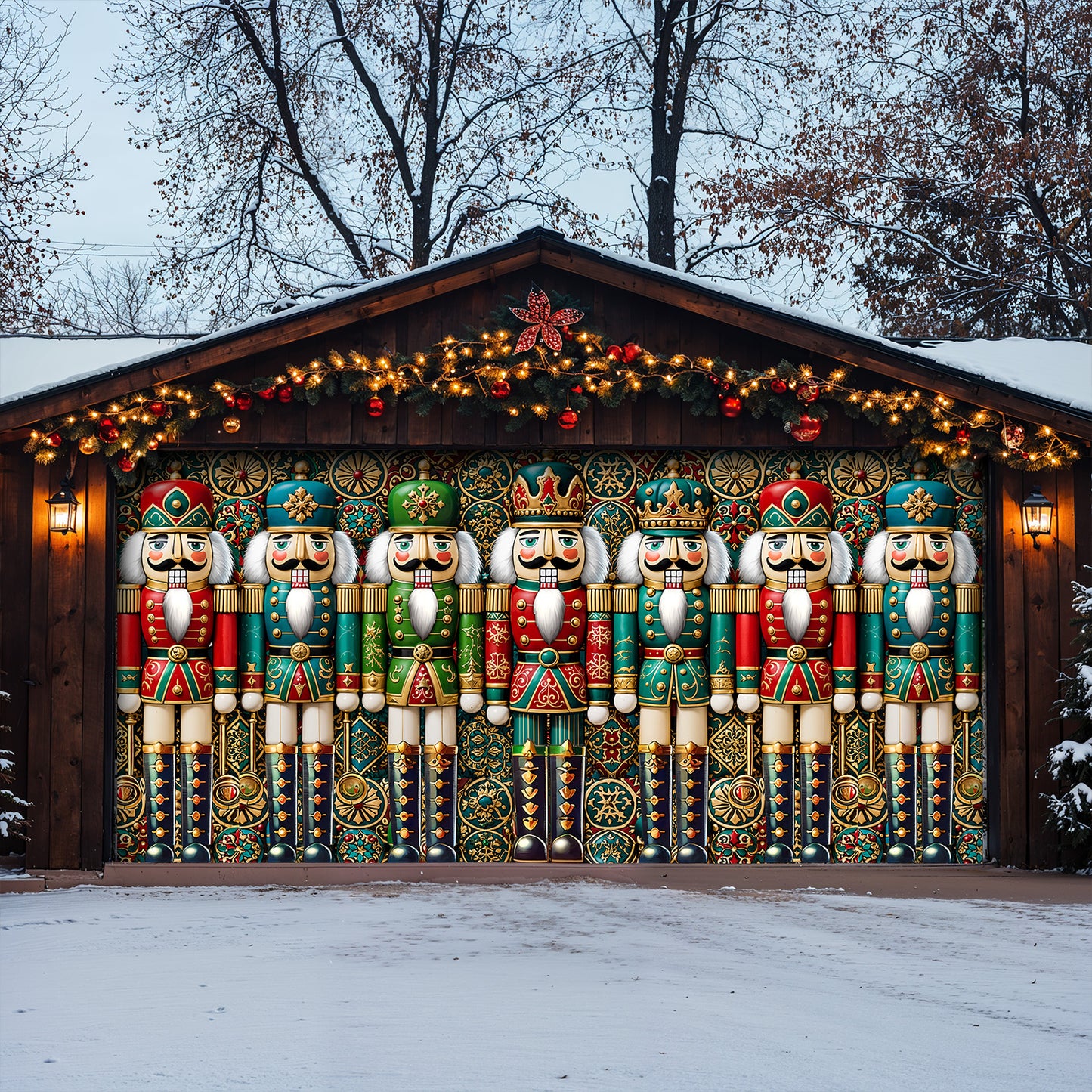 Christmas Garage Door Banner Decoration - The Royal Nutcracker Assembly