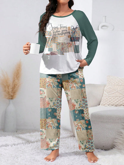 Sewing Lover Raglan Lounge Pajamas Jesus turns broken pieces into masterpieces