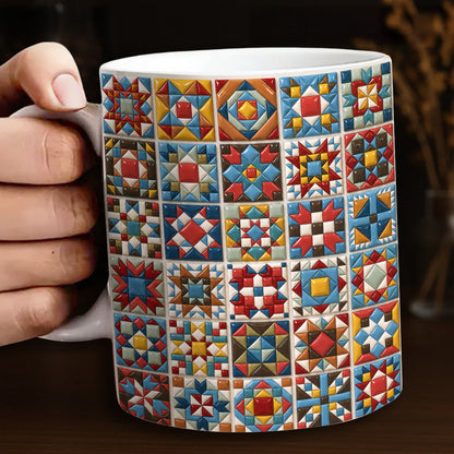 Sewing Lover 11Oz Mug Chromatic Quilt Grid