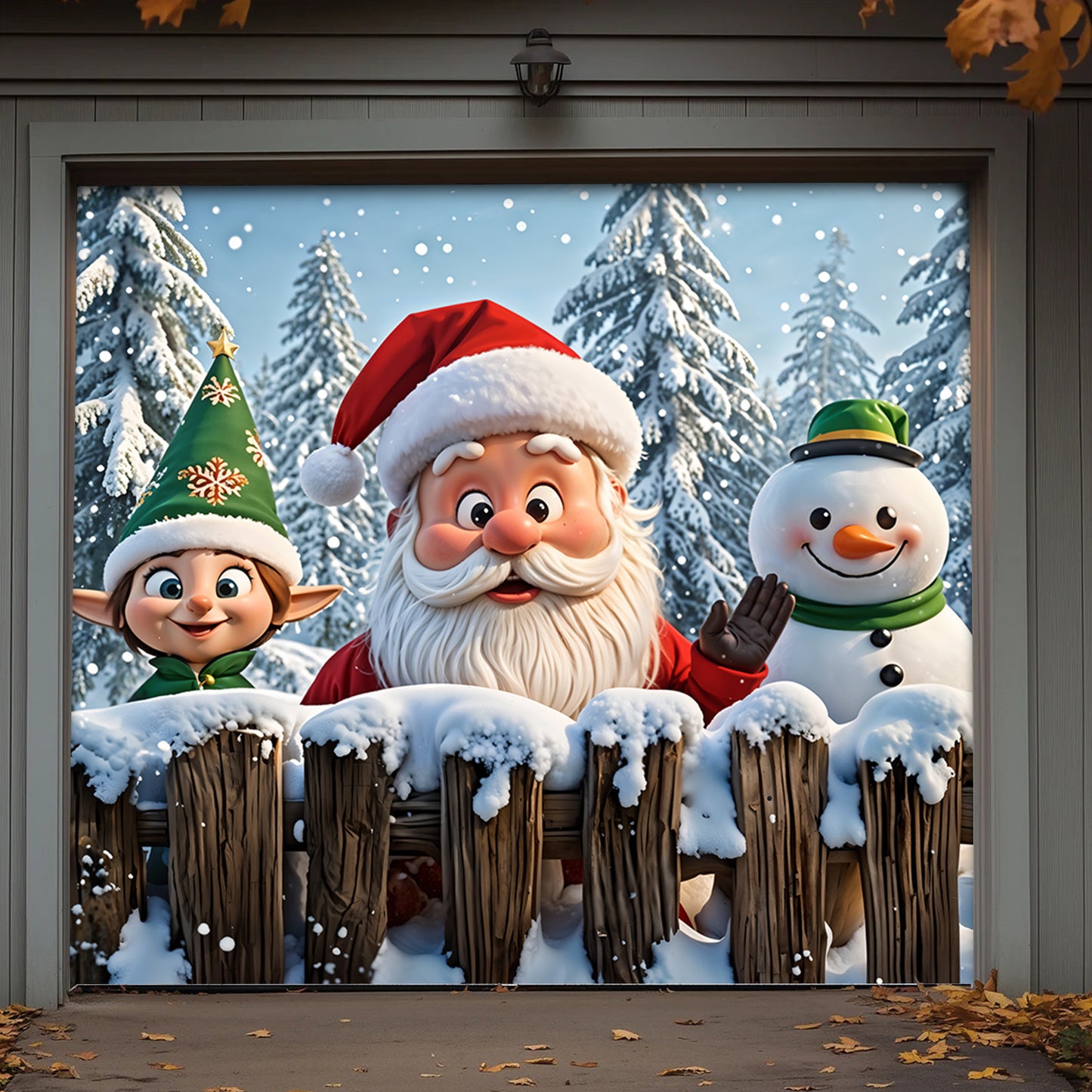 Christmas Garage Door Banner Decoration - Santa’s Jolly Crew