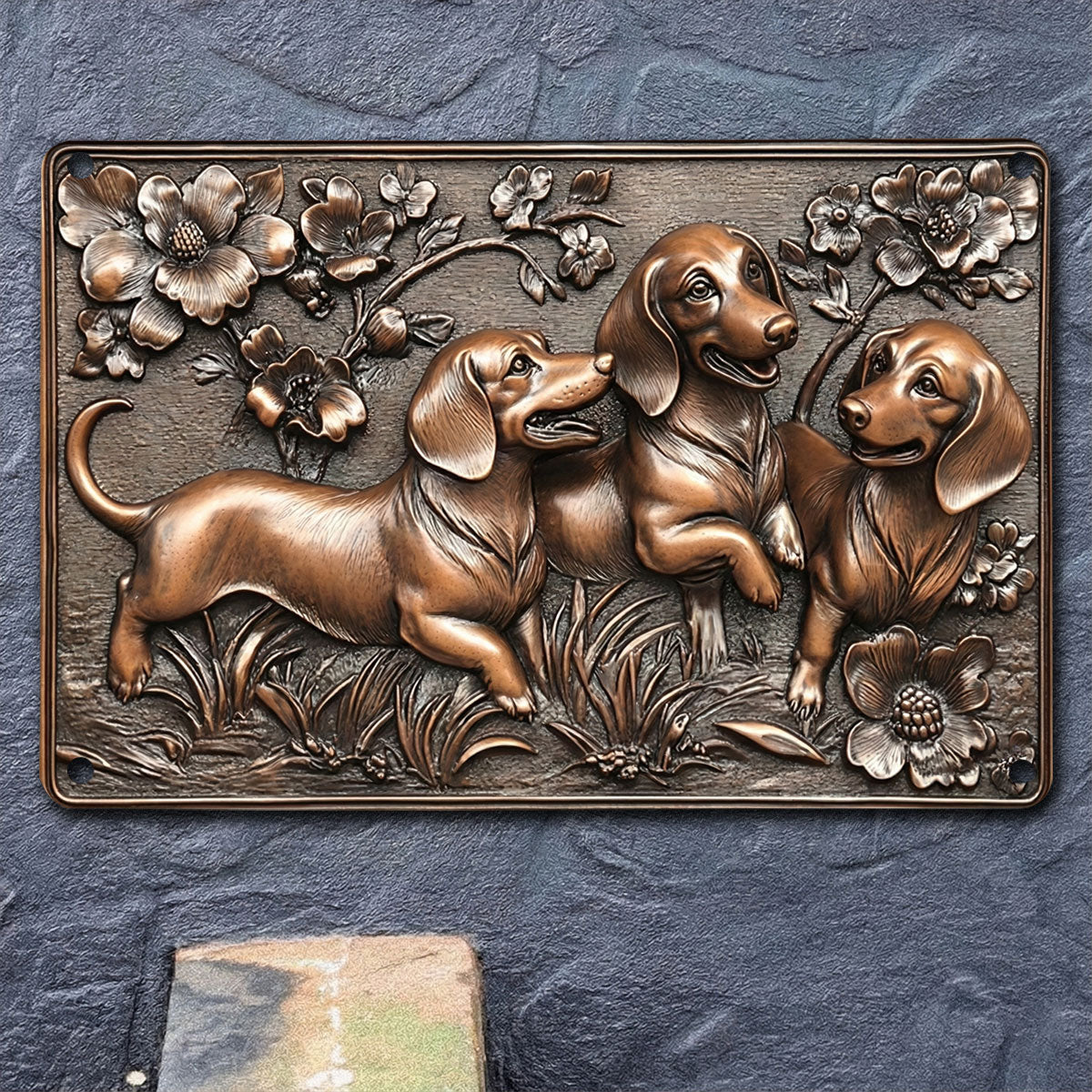 Dachshund 2D Metal Sign The Joyful Dachshunds