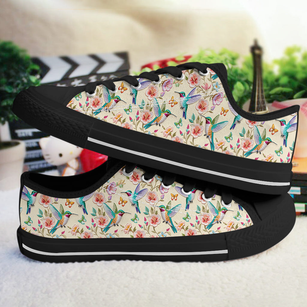 Hummingbird Women's Low Top Shoes Humming Blossoms