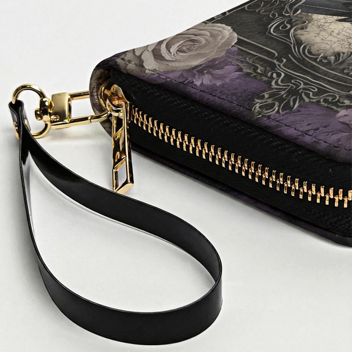 Gothic Leather Wallet Violet Raven