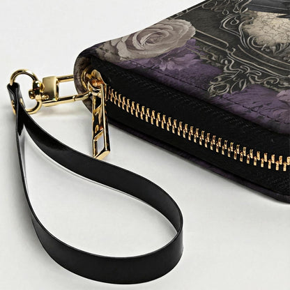 Gothic Leather Wallet Violet Raven