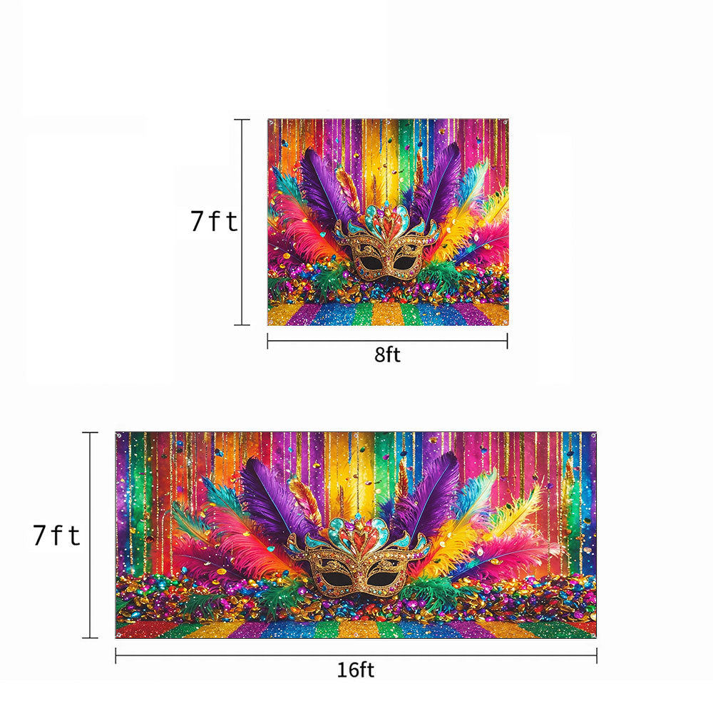Mardi Gras Garage Door Banner Decoration - Mardi Gras Glow