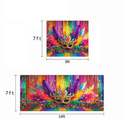 Mardi Gras Garage Door Banner Decoration - Mardi Gras Glow
