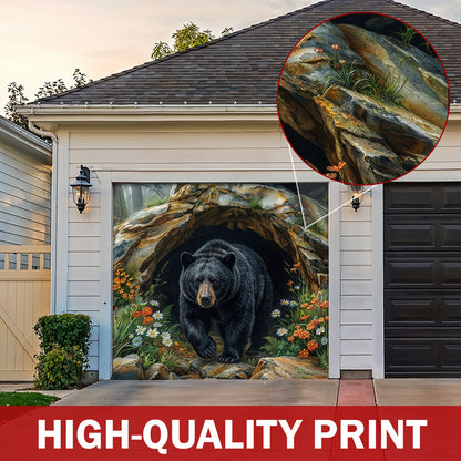 Bear Garage Door Banner Decoration - Awakening from the Den