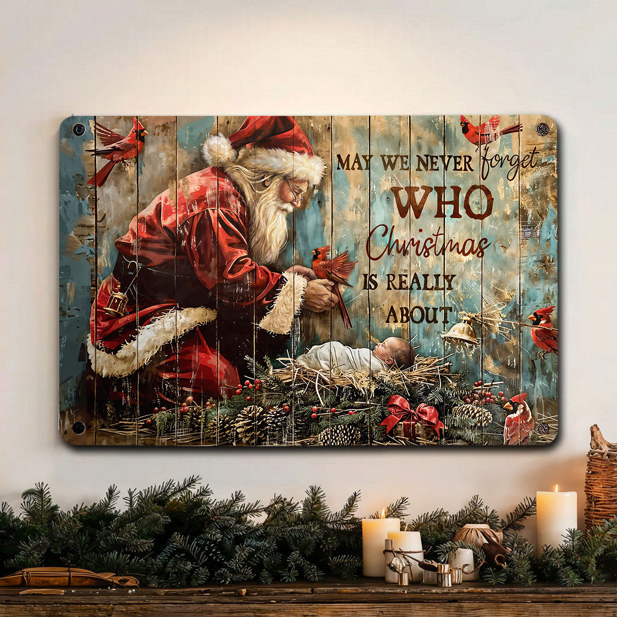 Christmas 2D Metal Sign Who Christmas Is Really About
