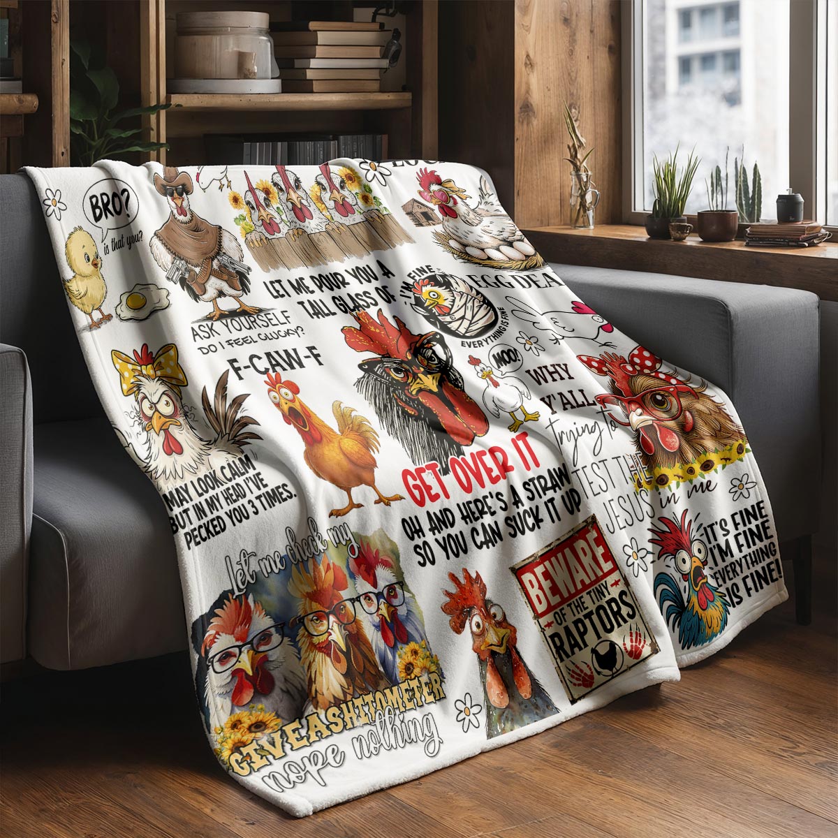 Chicken Fleece Blanket Funny Chicken Quotes
