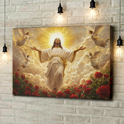 God Wooden-Framed Canvas Wall Art The Ascension of Jesus Christ