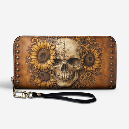 Skull Leather Wallet Bloom Beyond the Bone