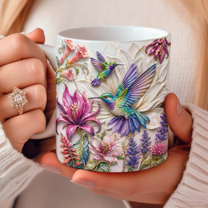 Hummingbird Ceramic Mug Hummingbird Garden Bloom Harmony