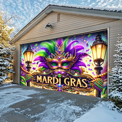Mardi Gras Garage Door Banner Decoration - Mardi Gras Majesty