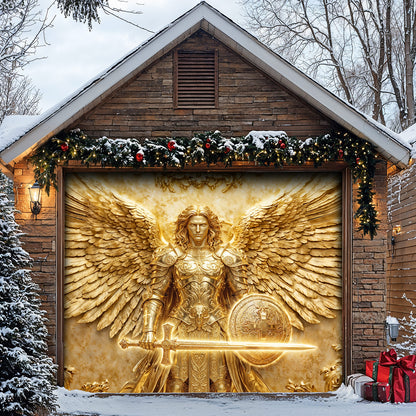 God Garage Door Banner Decoration - Archangel Michael Protect This Home