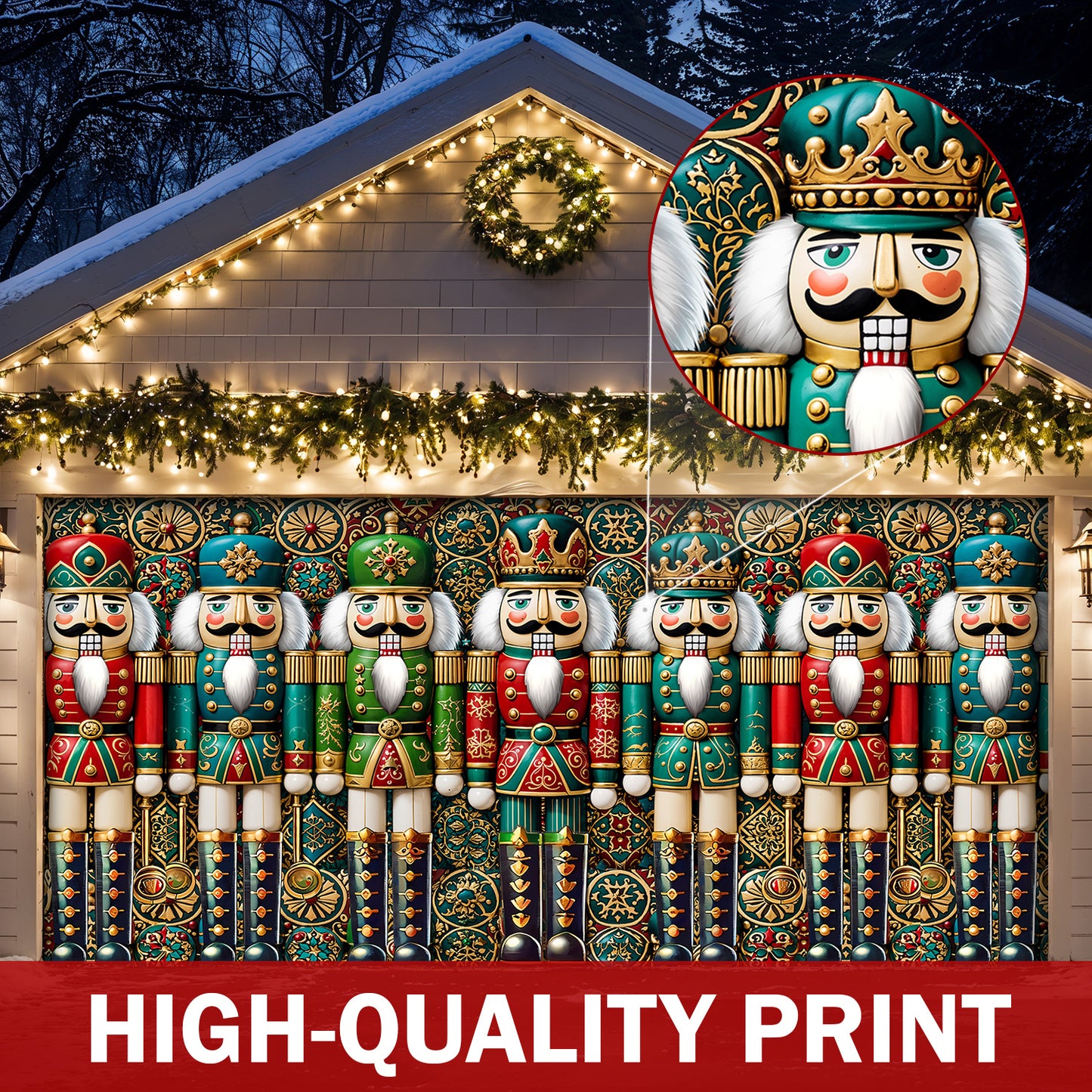 Christmas Garage Door Banner Decoration - The Royal Nutcracker Assembly