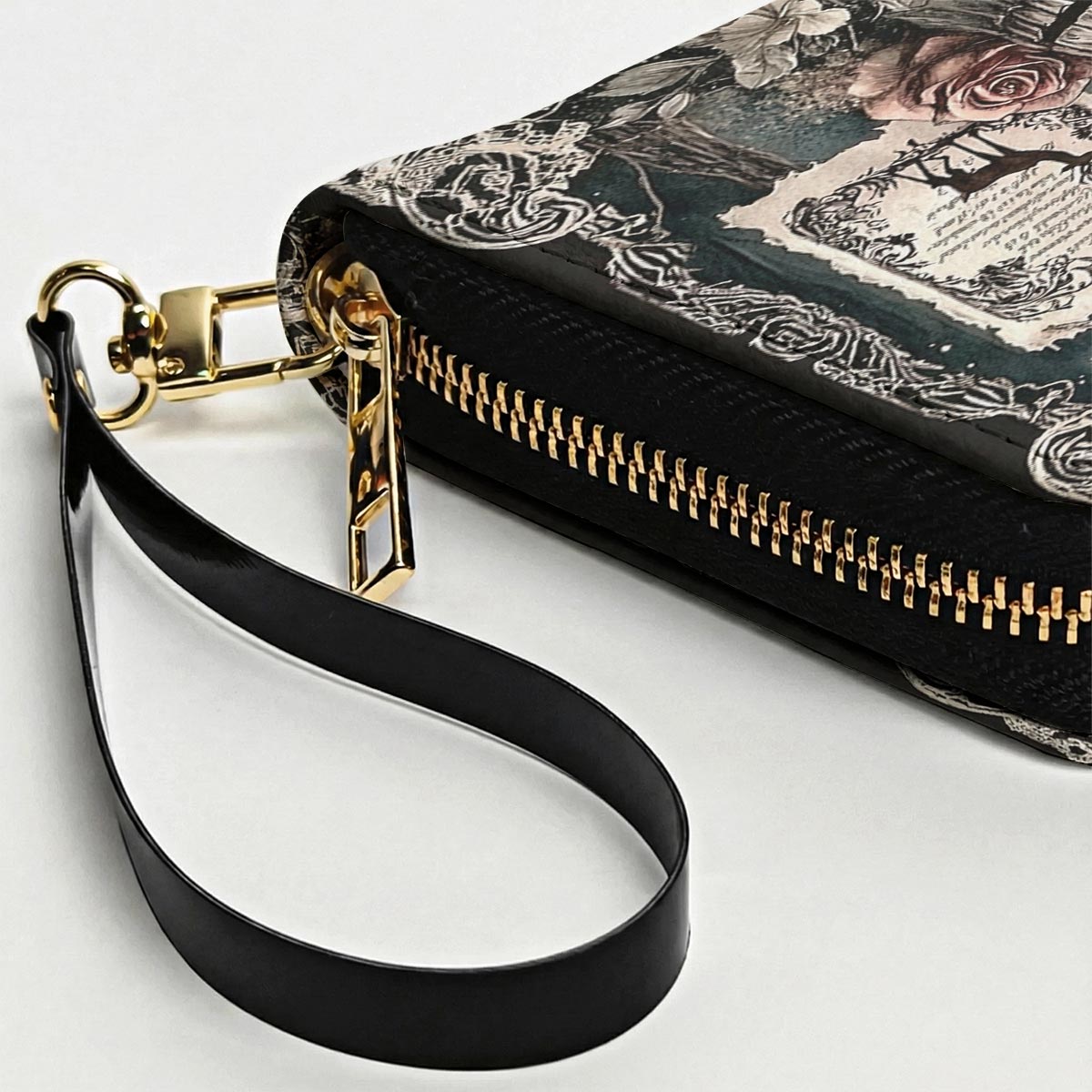 Gothic Skull Leather Wallet The Skull Beneath the Night Garden