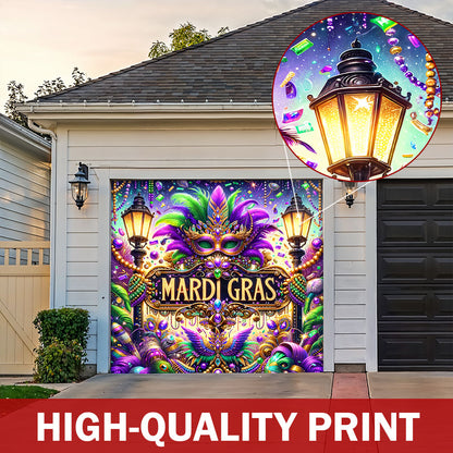 Mardi Gras Garage Door Banner Decoration - Mardi Gras Majesty