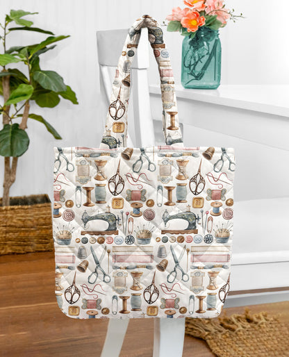 Sewing Lover Quilted Tote Bag Quilting Essentials